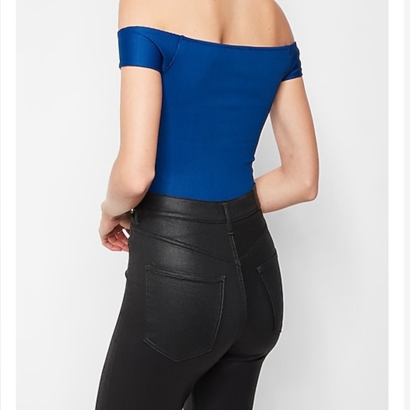 NWT Express Body Contour Ribbed Off The Shoulder Thong Bodysuit XL - Picture 3 of 12